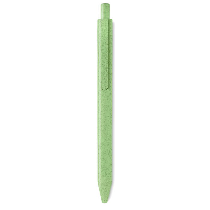 Stylo bille publicitaire paille de blé - Pecas Vert 